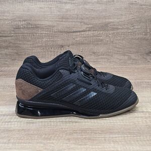 Adidas Leistung 16 II Men’s Size 9.5 Black Brown Weightlifting Shoes (AC6976)